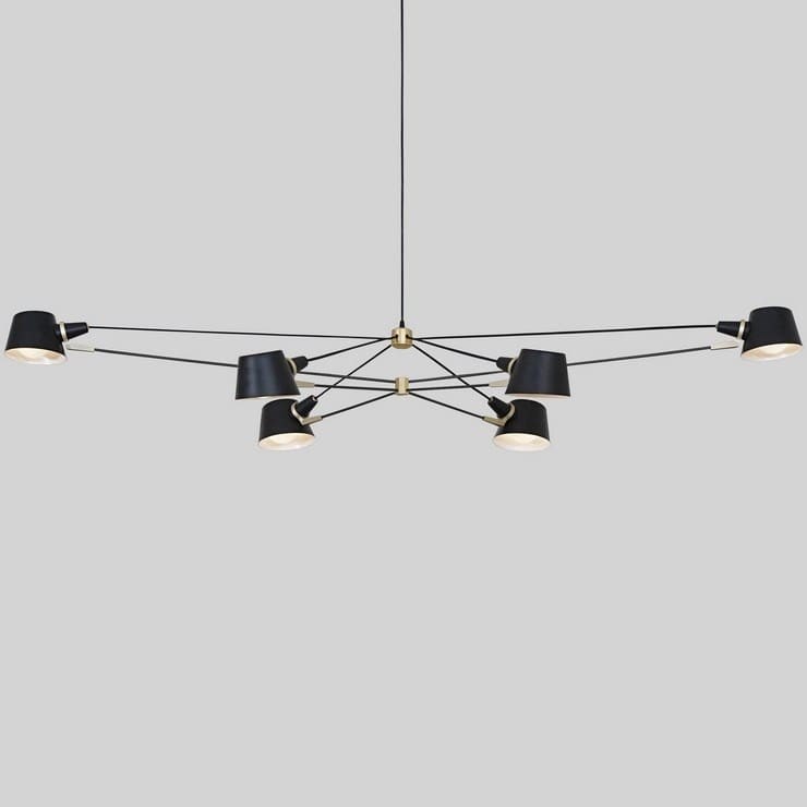 Люстра Pivot 6 чёрный