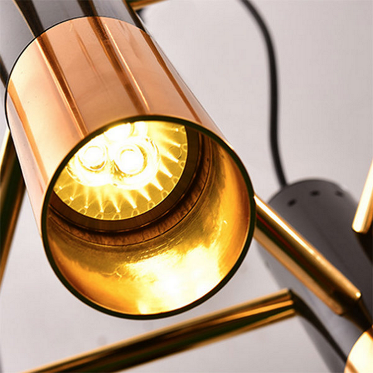 Люстра Ike 22 Lamp Черный + Золотой в стиле Delightful