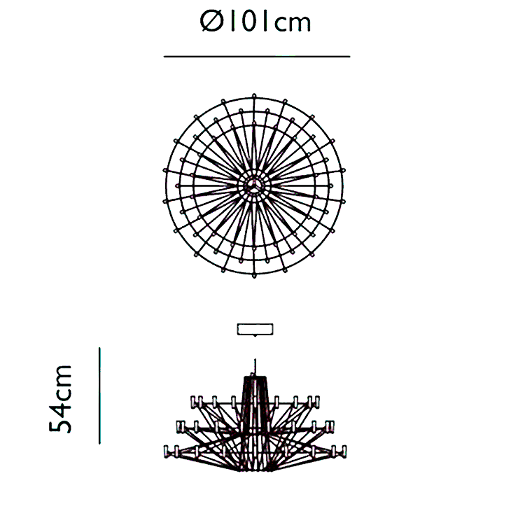 Люстра Coppelia D100 Black в стиле Moooi