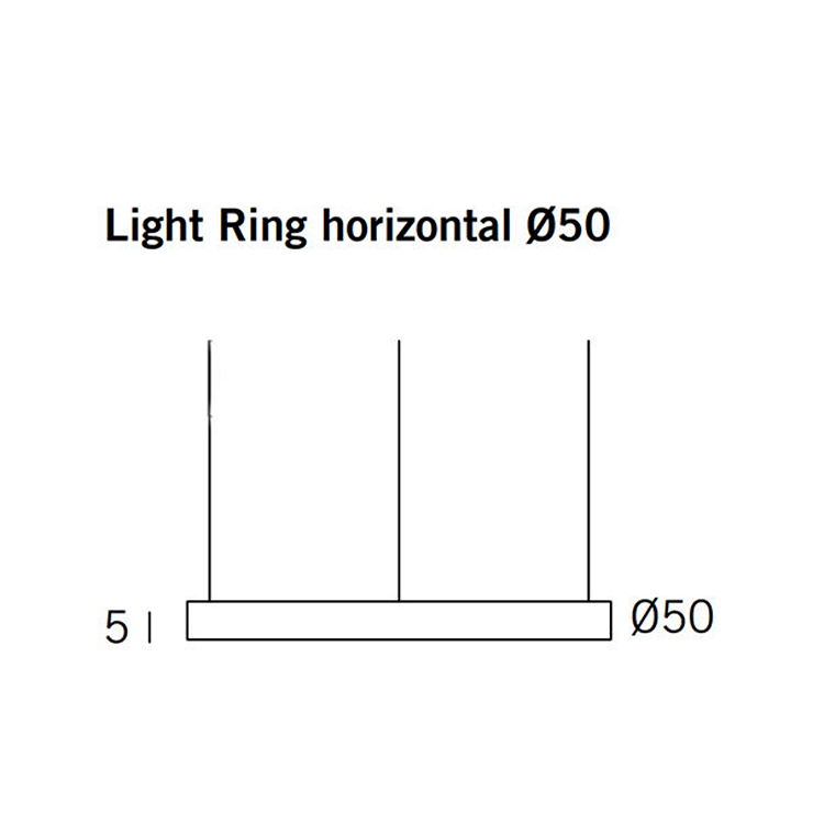 Светильник Light Ring Horizontal D50 Nickel в стиле Henge