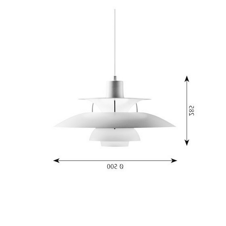 Люстра PH 5 & PH 50 Черный в стиле Louis Poulsen