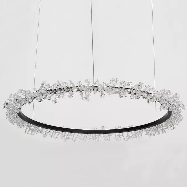 Люстра Halo Crystal Pendant Lamp черный D120