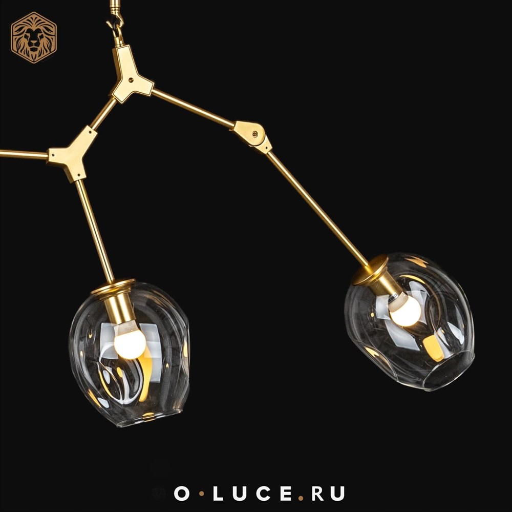 Люстра Branching Bubbles 3 Gold в стиле Lindsey Adelman