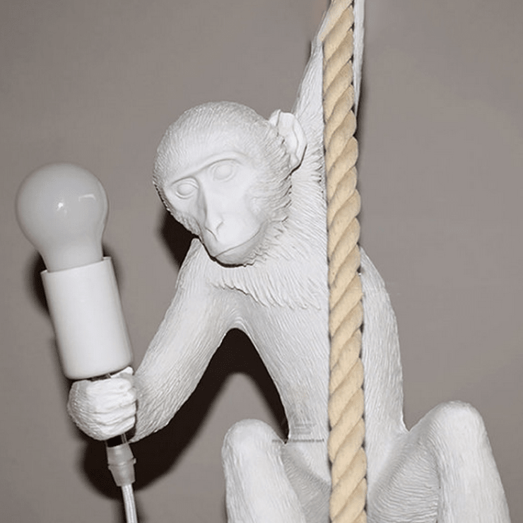 Светильник Monkey Обезьяна с Лампой White левая в стиле Seletti