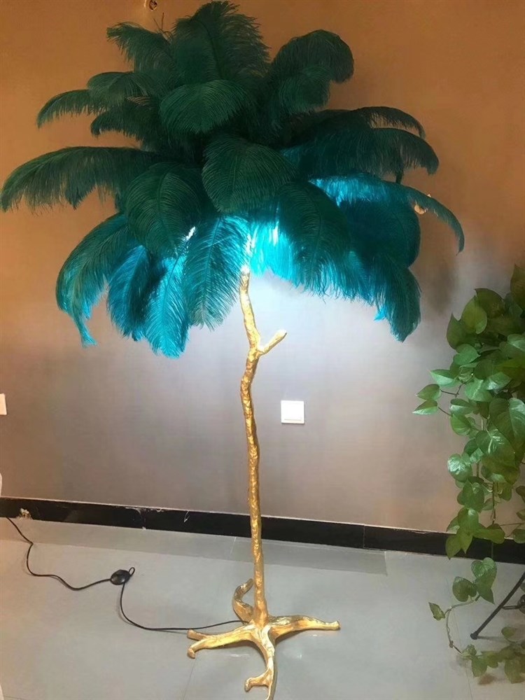 Торшер Ostrich Feather gold