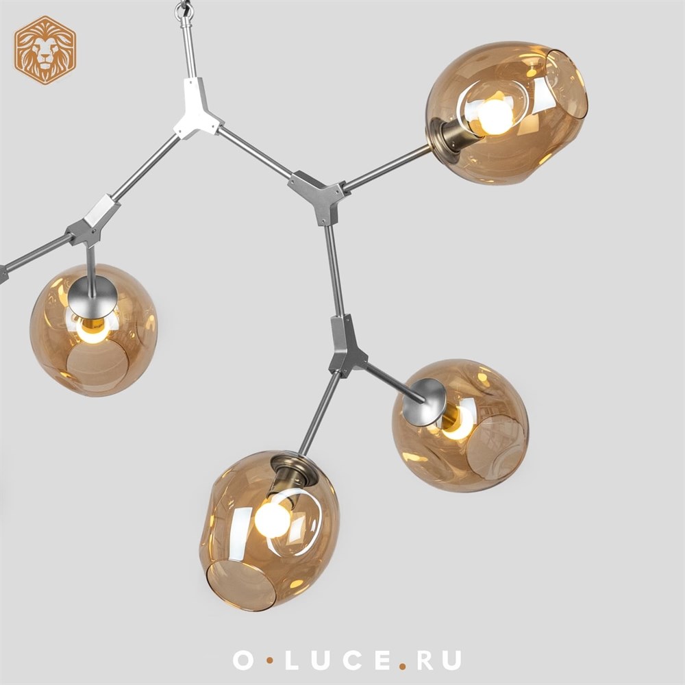 Люстра Branching Bubbles 6 Nickel, шт в стиле Lindsey Adelman