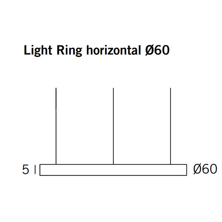 Светильник Light Ring Horizontal D60 Copper в стиле Henge