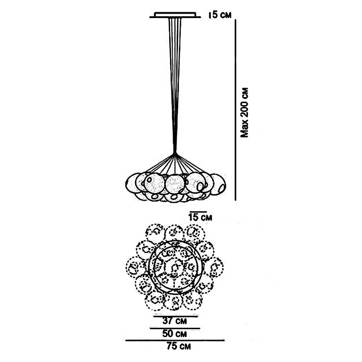Люстра 28.19 Round Pendant Chandelier в стиле Bocci