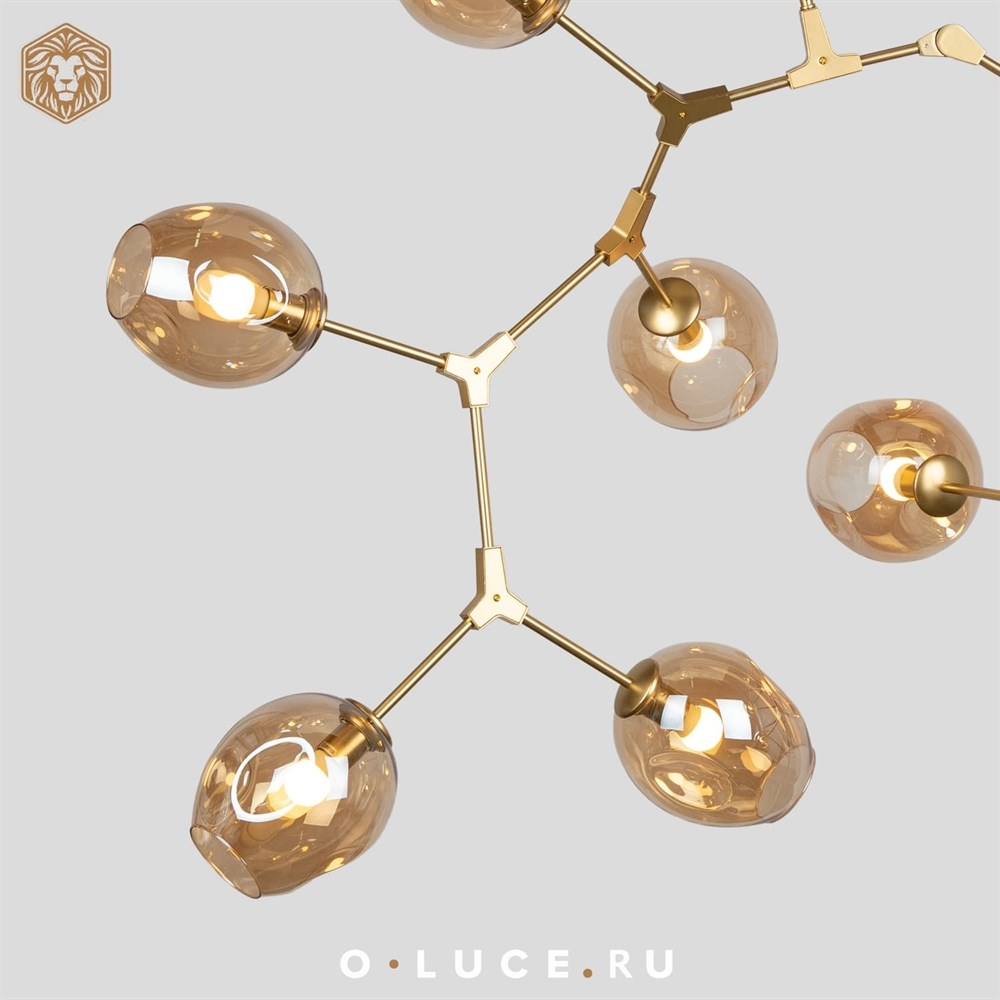 Люстра Branching Bubbles 11 Gold в стиле Lindsey Adelman
