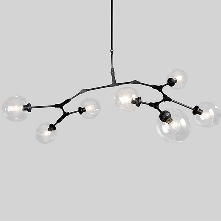 Люстра Branching Bubbles 7 Black в стиле Lindsey Adelman