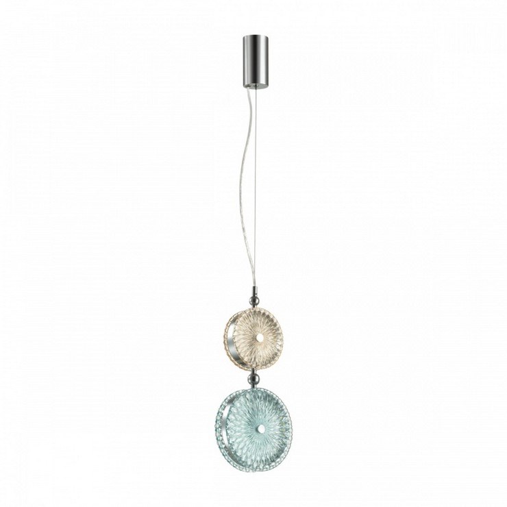 Светильник подвесной Lolly Pop Chrome yellow/blue