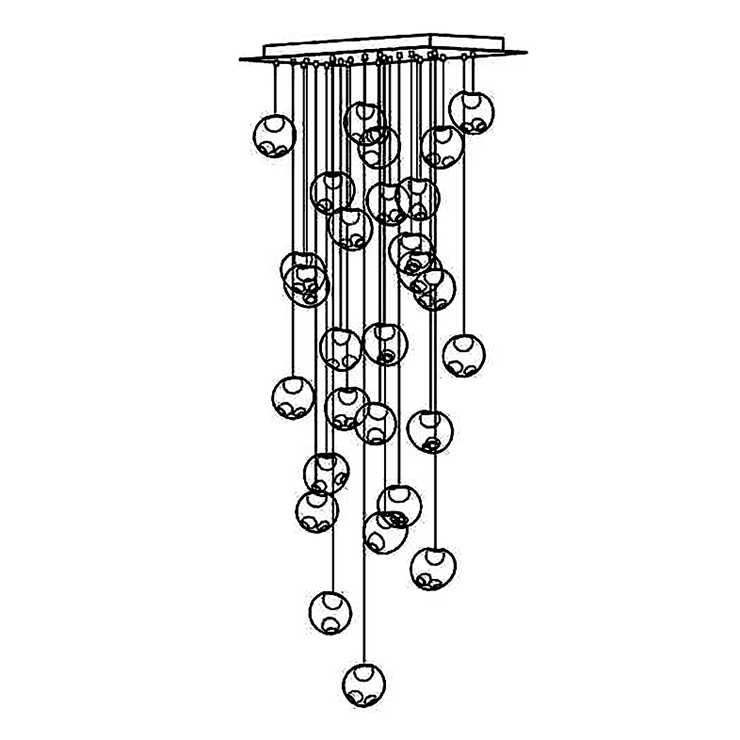 Люстра 28.28 Rectangle Pendant Chandelier в стиле Bocci