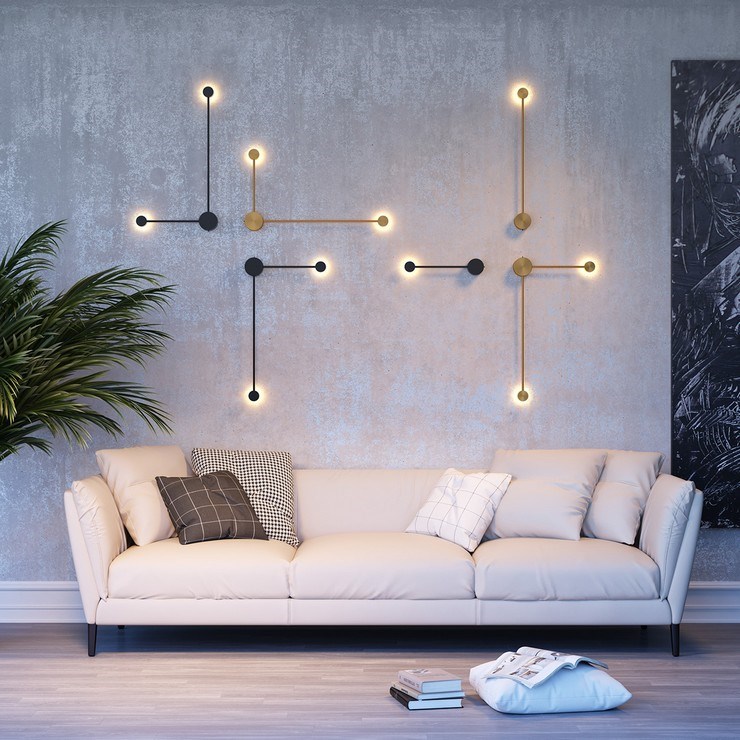 Бра Dots Slim H38 Black