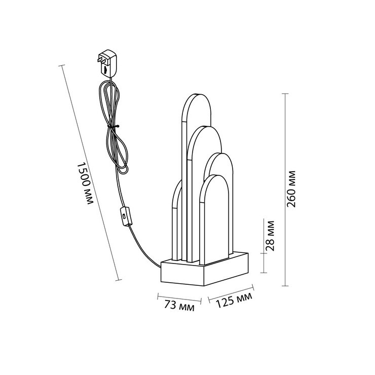 Настольная лампа Scala чёрный