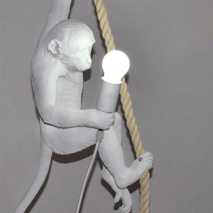 Светильник Monkey Обезьяна с Лампой White левая в стиле Seletti