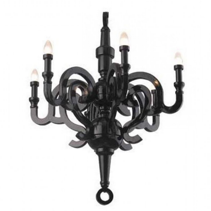 Люстра Paper Chandelier  Диаметр 90 см / Высота 110 см Черный в стиле Moooi