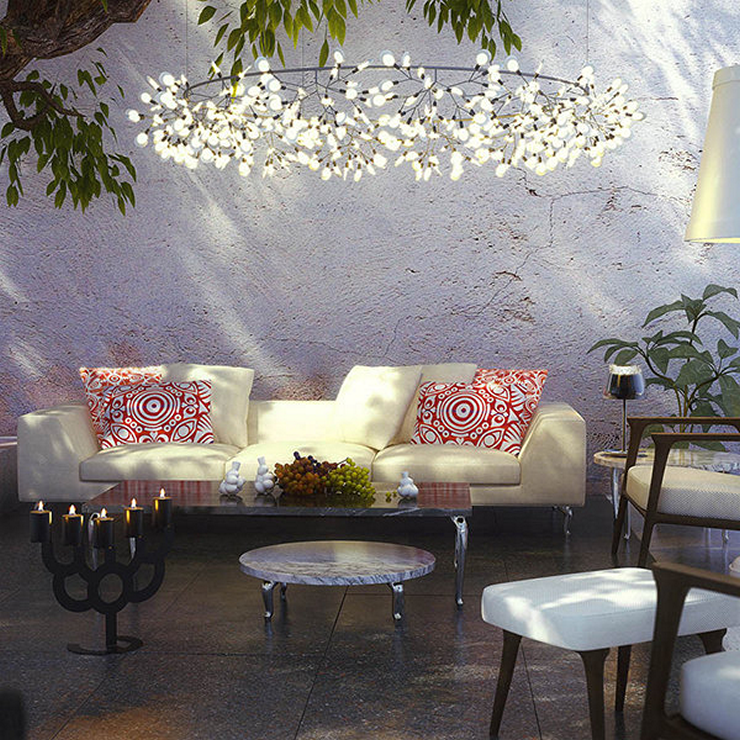 Люстра Heracleum The Big O D210  никель в стиле Moooi