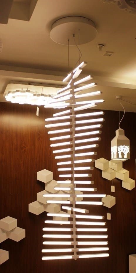 Люстра Rhythm Vertical White 119 в стиле Vibia