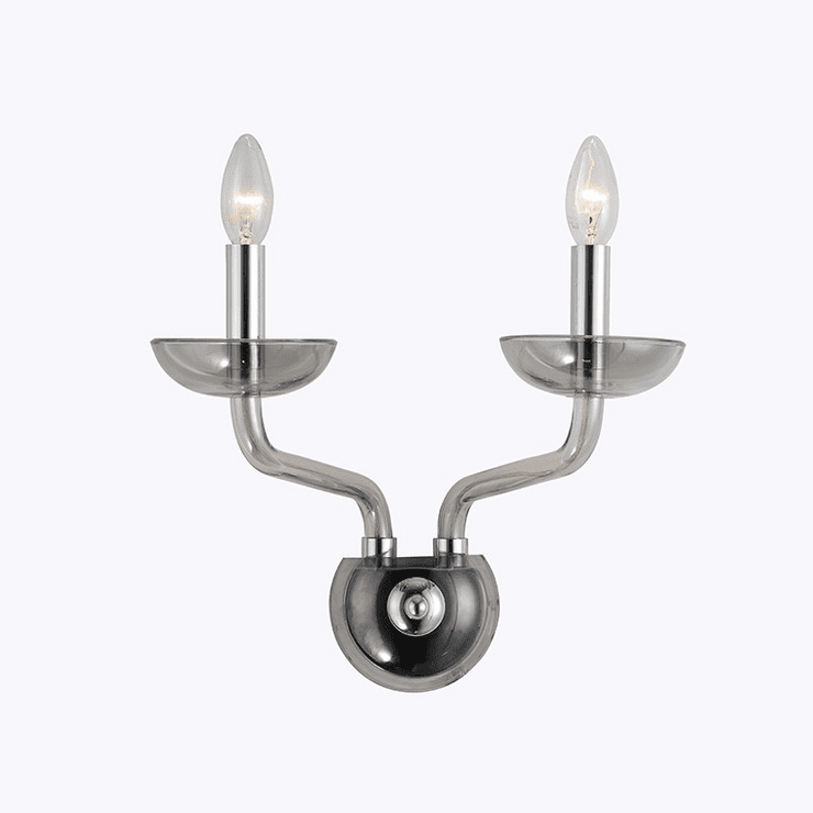 Бра Austin, Nickel Smoke glass L35*H40*Sp23 cm