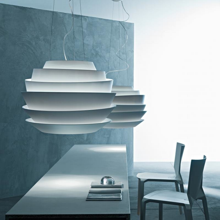 Люстра Le Soleil White в стиле Foscarini