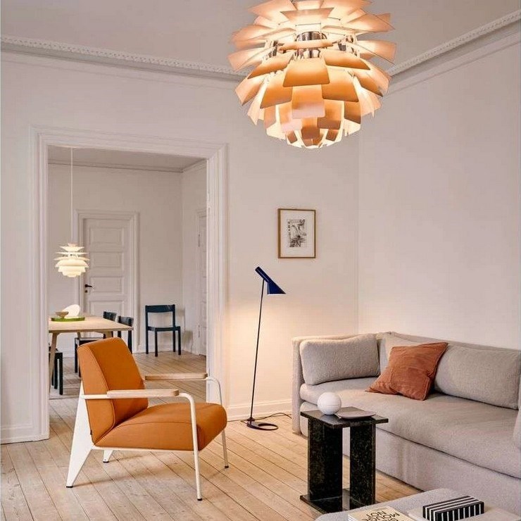 Торшер AJ Floor Lamp  Black в стиле Arne Jacobsen