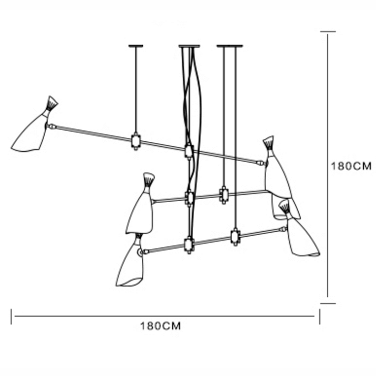 Люстра  Duke 6 Black в стиле Delightful