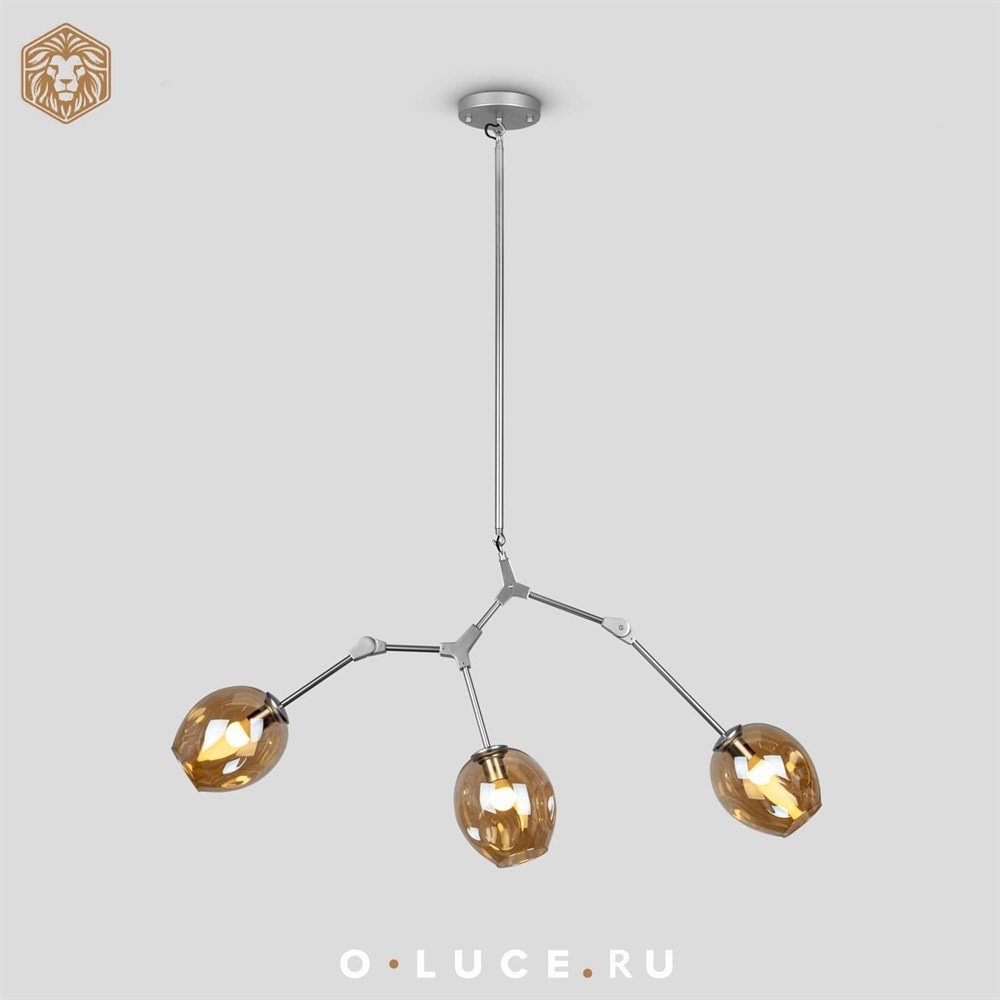 Люстра Branching Bubbles 3 Nickel в стиле Lindsey Adelman