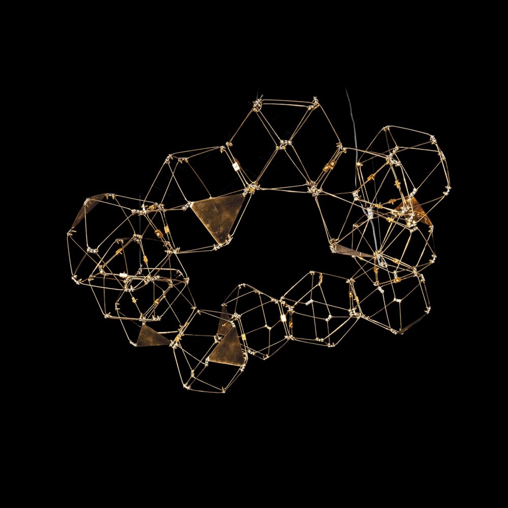 Люстра Bjork small круглая со вставками (сегмент 20*20 см)