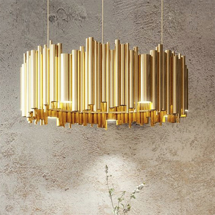 Люстра подвесная Brubeck D60 Gold в стиле Delightful