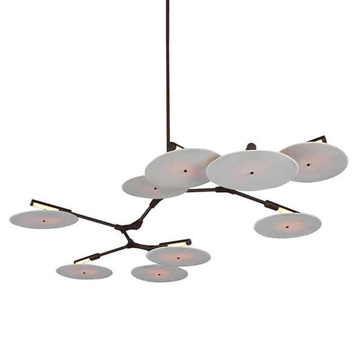 Люстра подвесная Branching Disc 11 Black в стиле Lindsey Adelman