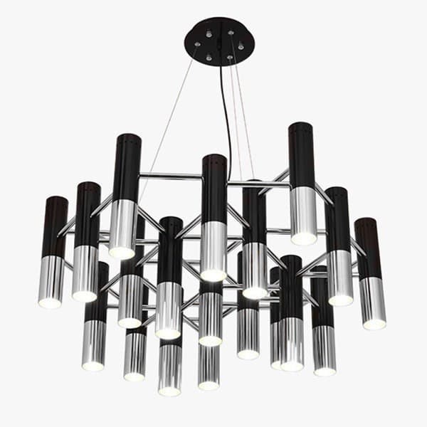 Люстра Ike 19 Lamp Черный+Серебряный в стиле Delightful