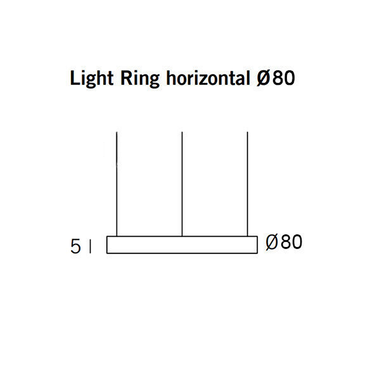 Светильник Light Ring Horizontal D80 Copper в стиле Henge