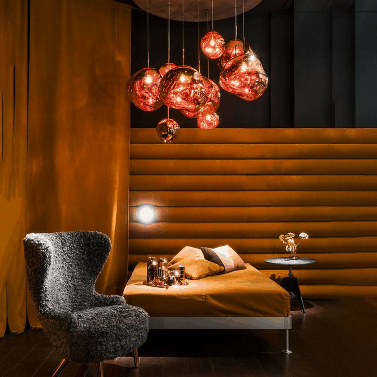 Светильник подвесной Melt Copper в стиле Tom Dixon