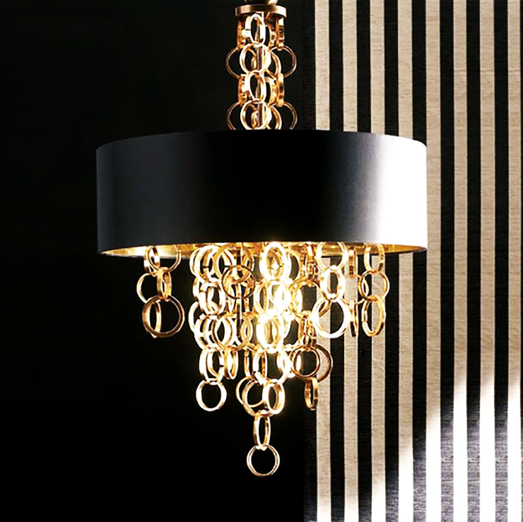 Люстра Sigma L2 7128/60  D60 см  Черный + Золотой