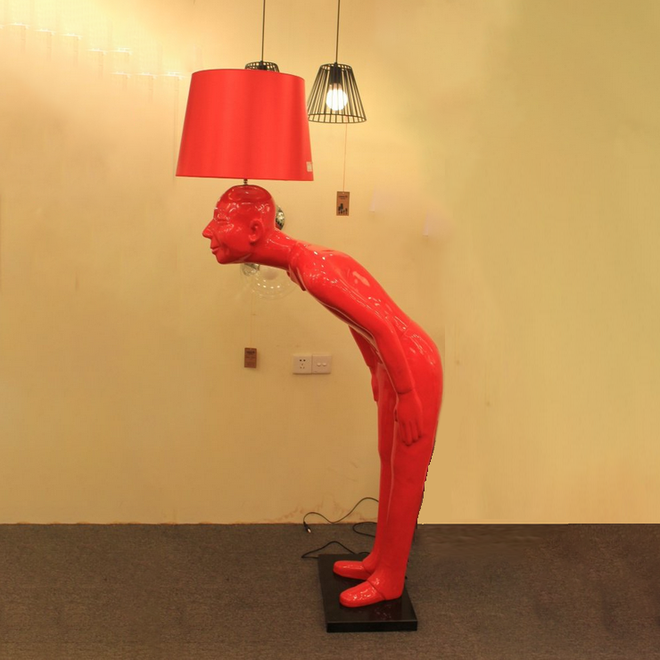 Торшер Сhina Man  Красный