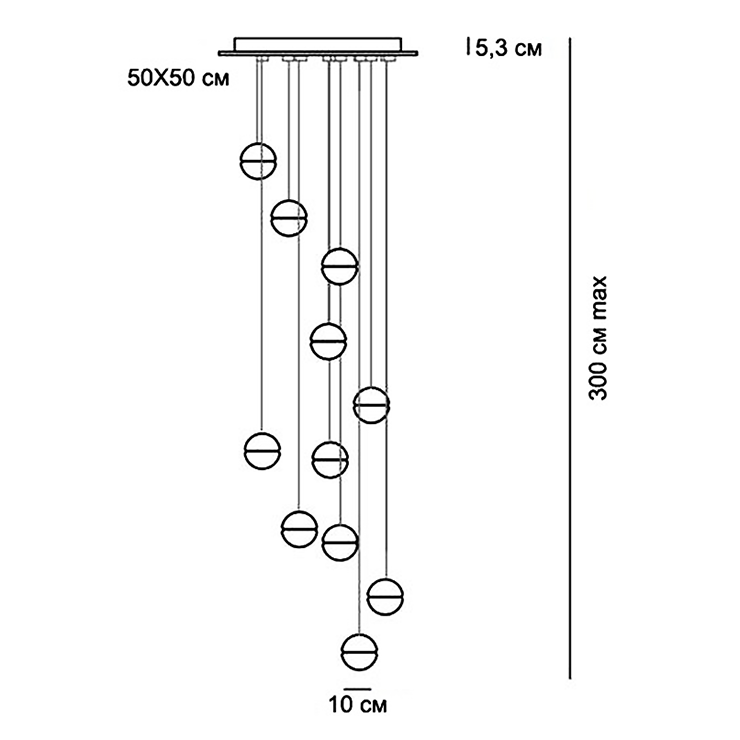Люстра 14.11 Square Pendant Chandelier в стиле Bocci