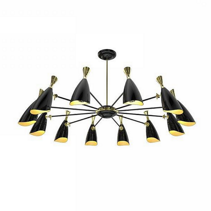 Люстра Duke 12 Round Black в стиле Delightful