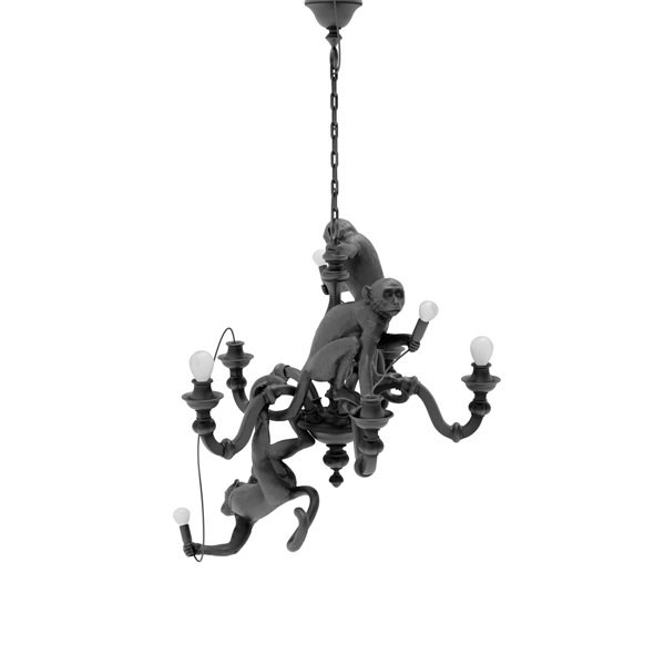 Люстра Подвесная Monkey Lamps Trio Black в стиле Seletti