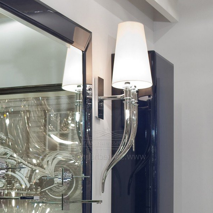 Бра Brunilde белый хром H70 см в стиле Ipe Cavalli