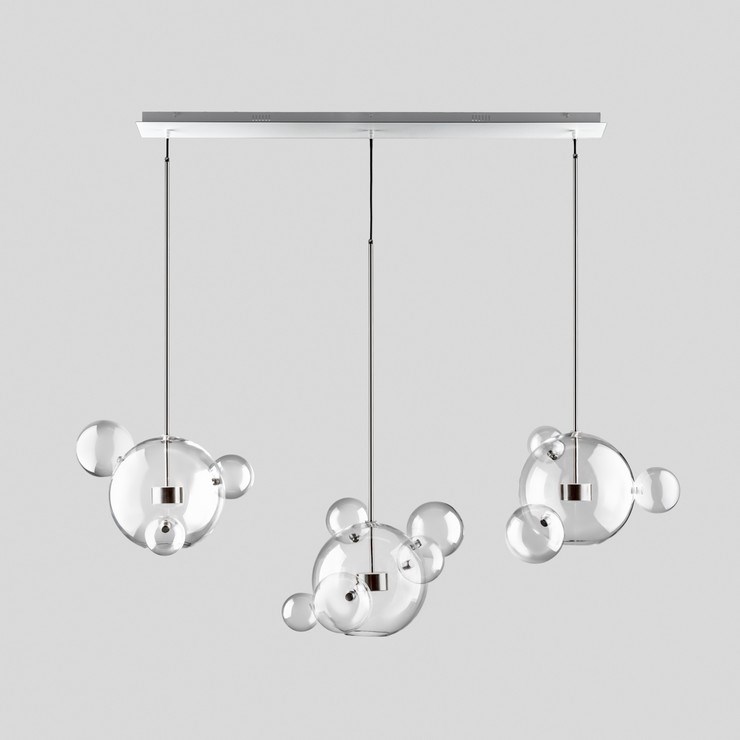 Светильник Bolle Linear 14 Bubbles Nickel