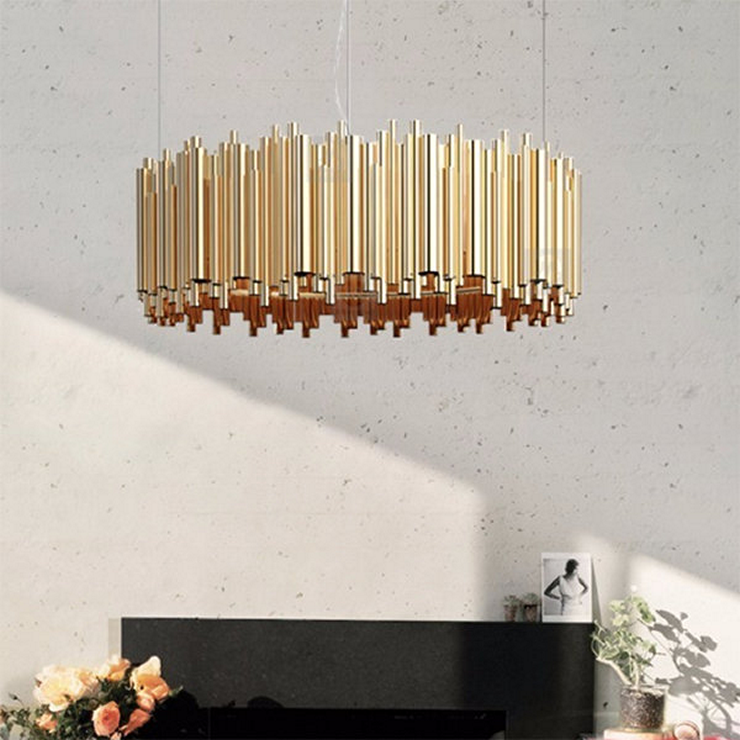 Люстра подвесная Brubeck D60 Gold в стиле Delightful