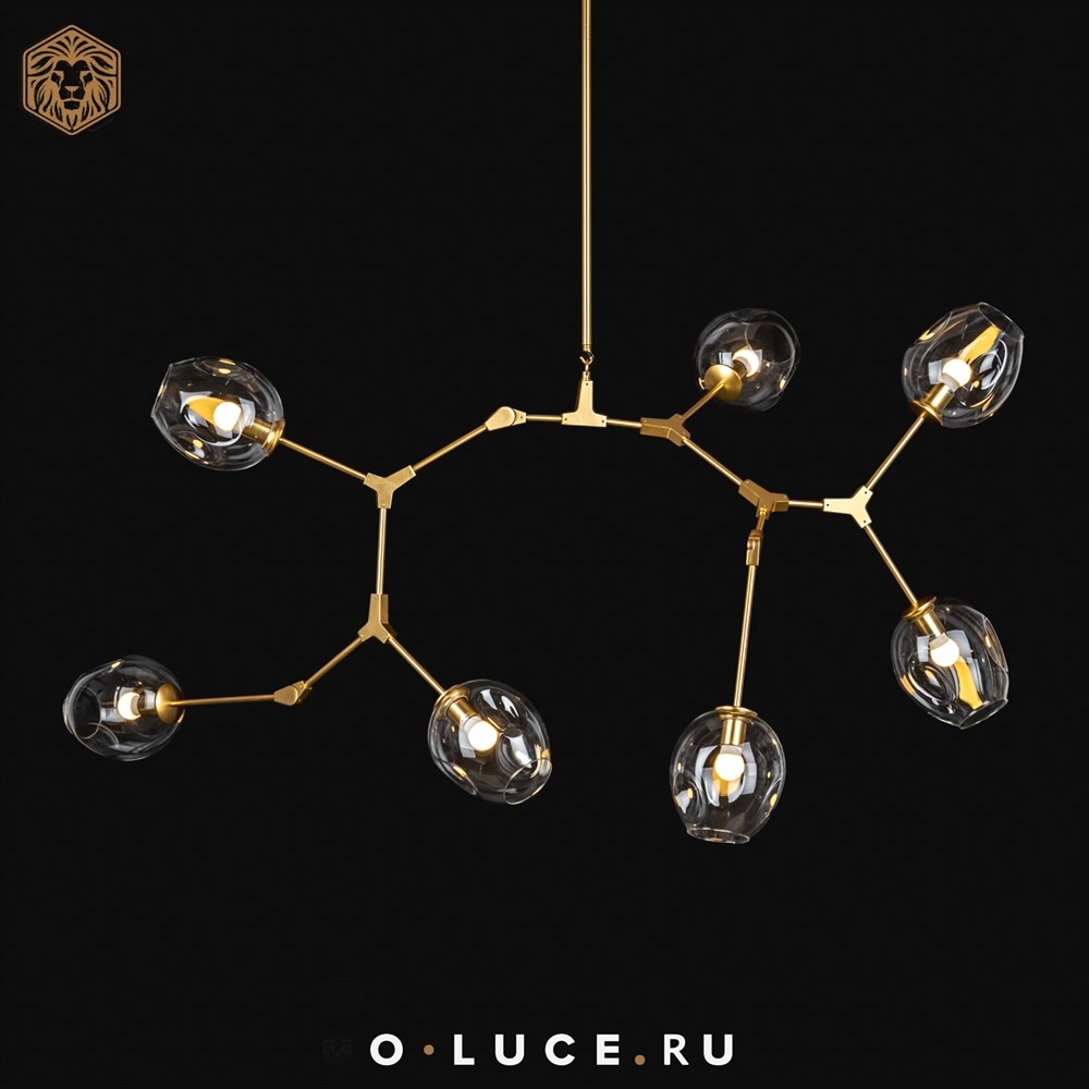 Люстра Branching Bubbles 7 Gold в стиле Lindsey Adelman
