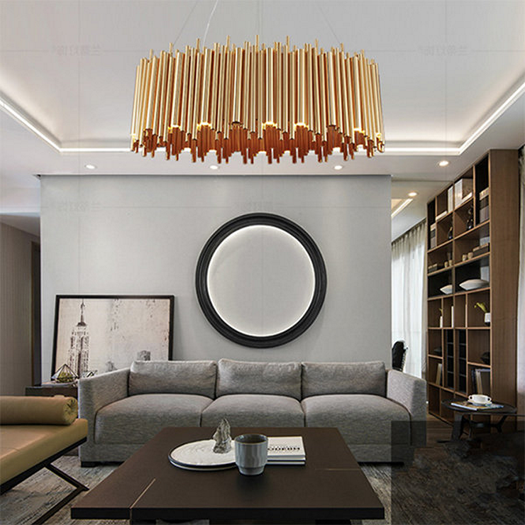 Люстра подвесная Brubeck D60 Gold в стиле Delightful