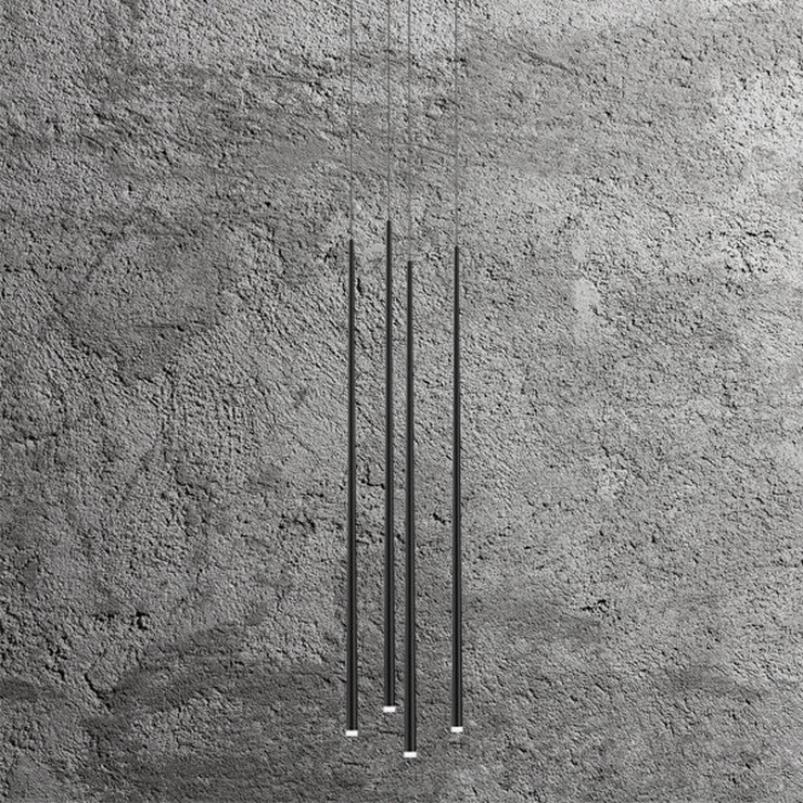 Люстра Slim 4 Black Round в стиле Vibia