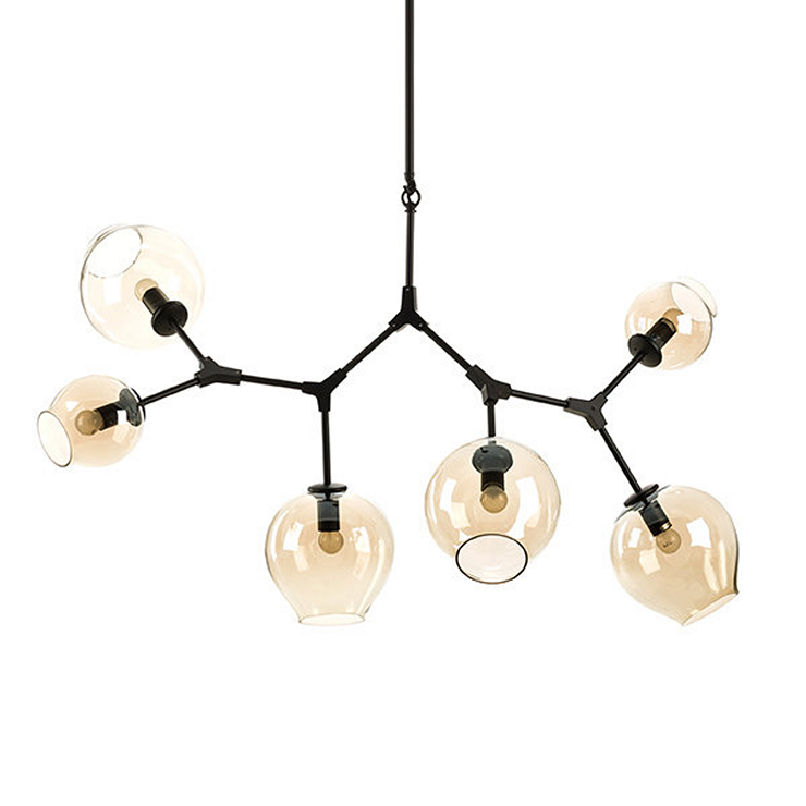 Люстра Branching Bubbles 6 Black в стиле Lindsey Adelman
