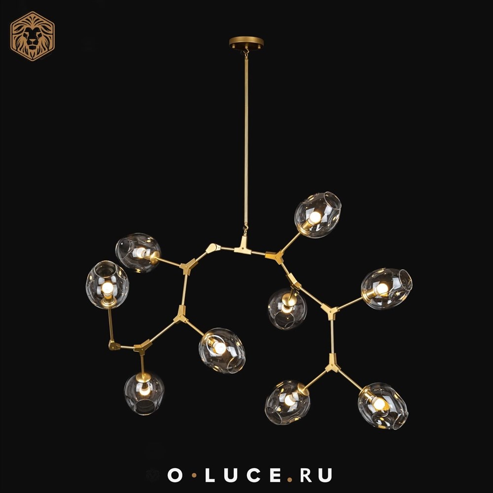 Люстра Branching Bubbles 9 Gold в стиле Lindsey Adelman