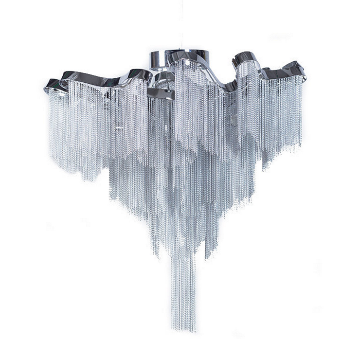 Люстра потолочная Stream Диаметр 60 см Серебро