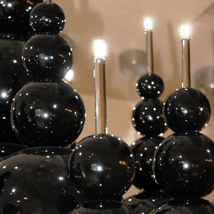 Люстра 12 Tears From Moon 12 плафонов черный в стиле Ilfari