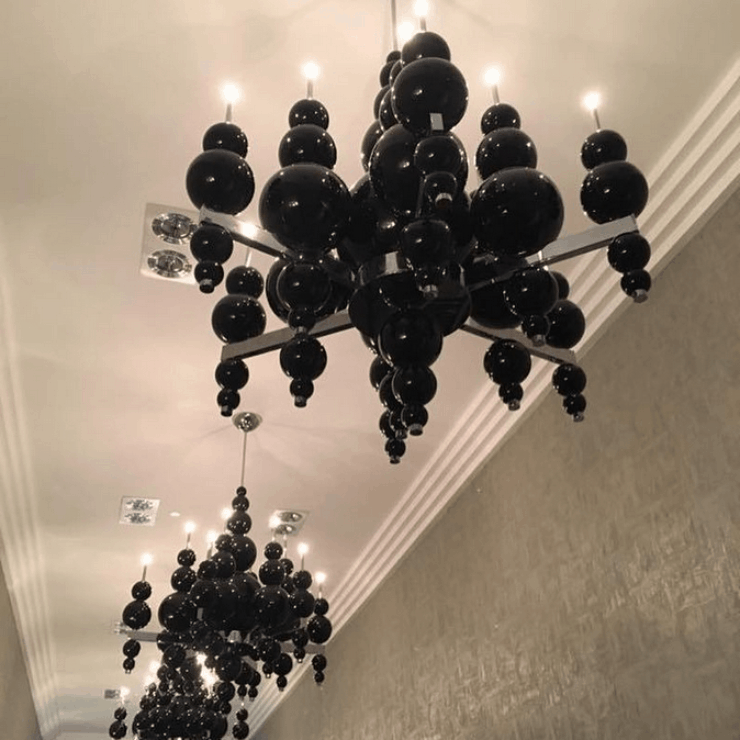 Люстра 12 Tears From Moon 12 плафонов черный в стиле Ilfari