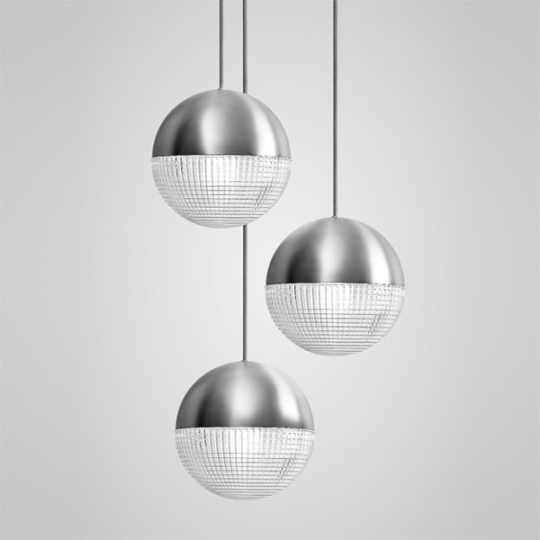 Lens Flair Chandelier 3 Chrome в стиле Lee Broom